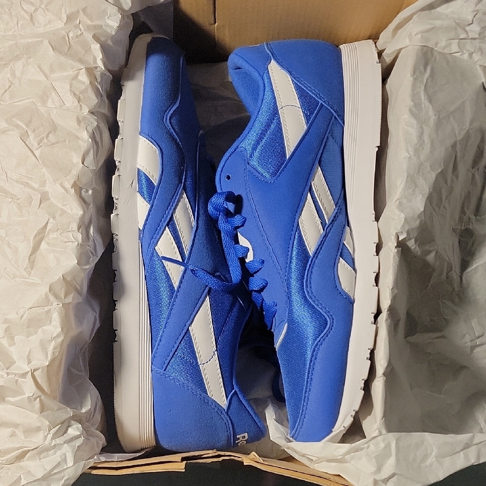 Reebok NYLON CL Crushed Cobalt/White Sz 10 Men / Lightly Worn CN7447
